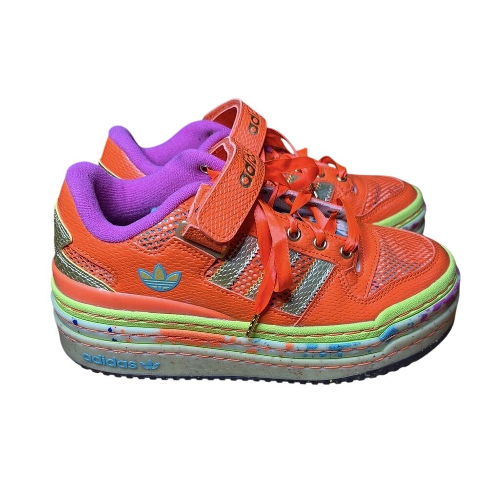 Adidas Originals Forum Triple Platform Lo Sneakers Women's Sz 7 Carnival Orange